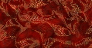 Red sparkly silk background. Glamour satin texture 3D rendering loop 4k.