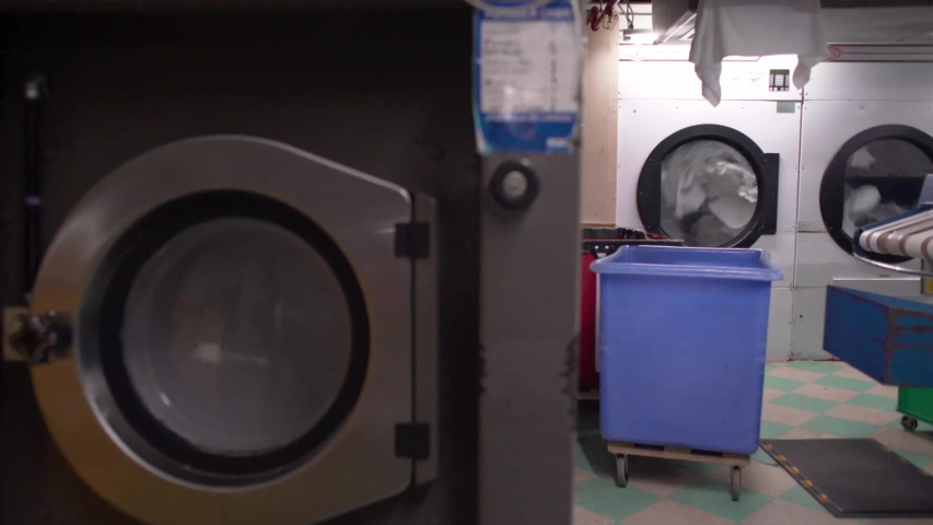 Washing and drying clothes in a hotel