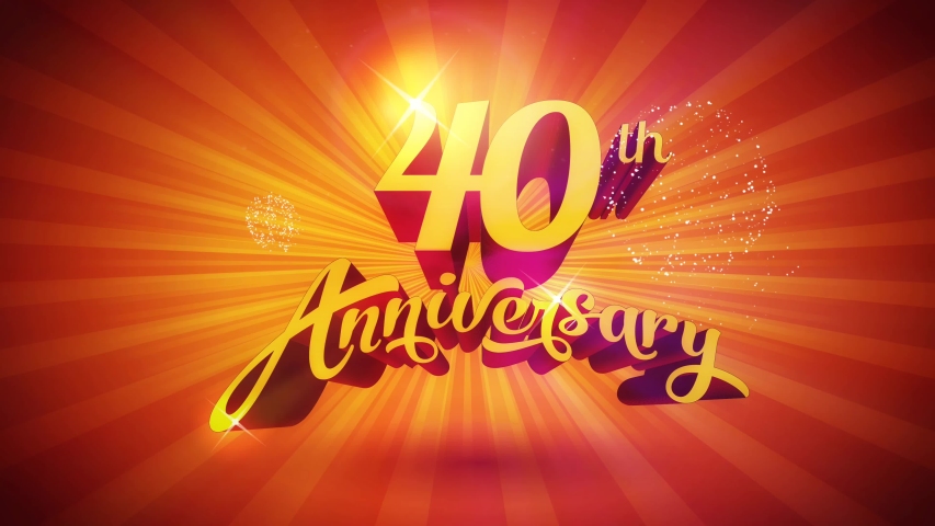 Happy 40th birthday animation Footage | Stock Clips