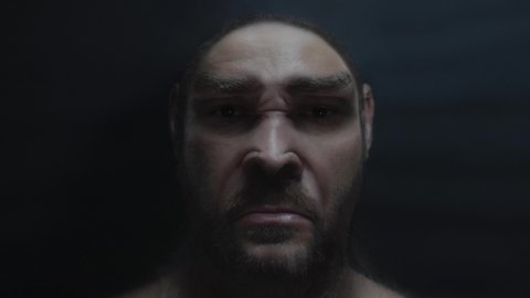 Human skull and face evolution time-lapse, from homo erectus to homo sapiens. Animated reconstruction of how skull and face features evolved.