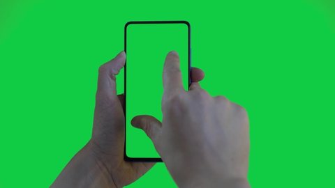 10 Smartphone Hand Gestures, Green Screen