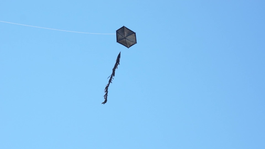 flying kite in the sky