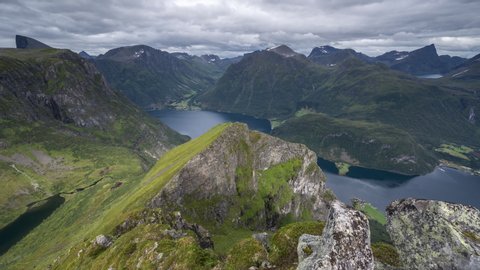 Hiking over the fjord in Norway