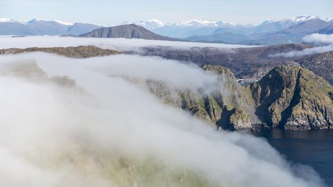 Inversion flowing over the coastline