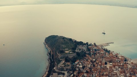 4K aerial view of Nauplion, Greece