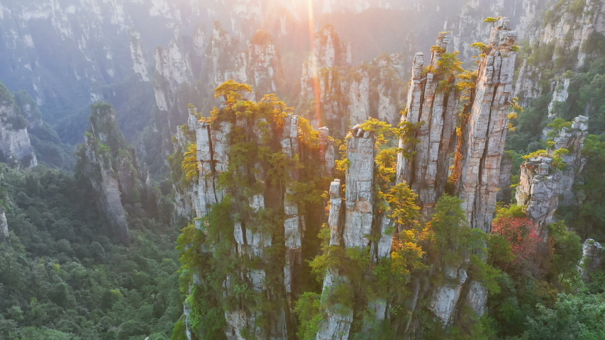 Wulingyuan Scenic Area Stock Video Footage - 4K and HD Video Clips