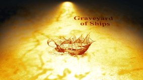 Cinematic Map Animation over old parchment - Graveyard of Ships Version - Powered by Shutterstock - Get 15% off with code: PIKWIZARD15