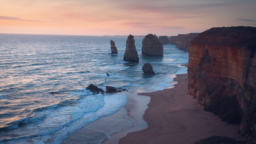 Twelve Apostles, after sunset, Australia
