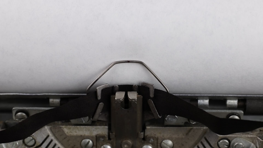 close-up typing a text content is king, old vintage typewriter with a sheet of paper  Royalty-Free Stock Footage #1044861016