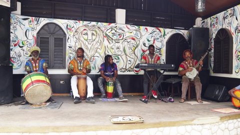 Nine Mile / Jamaica - August 2019 jamaicans playing bob marley music in nine mile jamaica
