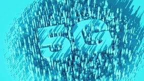 Blue 3d render of city with 5g title in the center. Technology and IOT background. - Powered by Shutterstock - Get 15% off with code: PIKWIZARD15