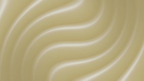 White chocolate praline liquid waves. Loop video animation. Illustration.