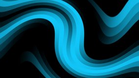 Abstract digital motion waves in blue color. Loop video animation. Illustration.