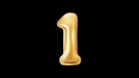 Countdown timer, golden figures balloons. countdown, countdown 10 seconds, fireworks.