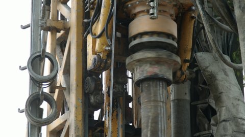 Drill rig drilling groundwater borehole