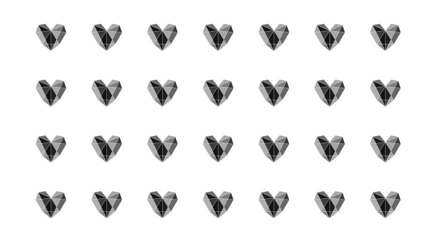 Geometric black glow heart background