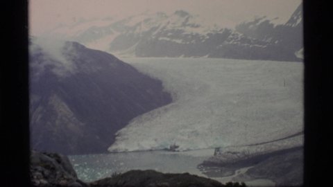 GLACIER BAY ALASKA USA-1977: Alaska's Beautiful Scenery Offers Us A Glimpse Into The Beautiful Snowy World