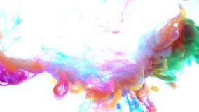 Stock video
4K , Color paint drops in water , abstract color mix , drop of Ink color mix paint falling on water Colorful ink in water, 4K footage,