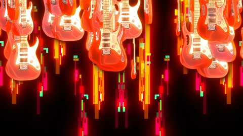 red/orage guitar animation