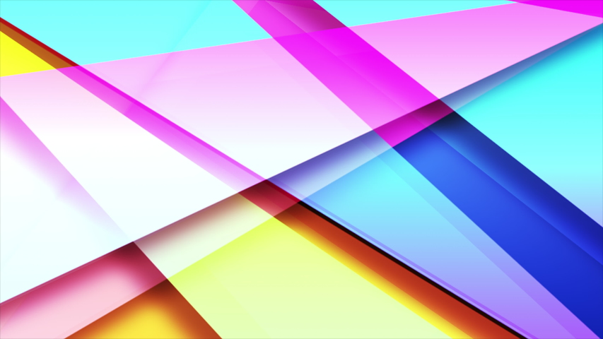 Crazy Layered Visual Background with Connect Colorful Design Elements. Geometrical Abstract Animation of Colored Glowing Forms. Multicolored Bright Neon Light for Art or Graphics Illustration Samples | Shutterstock HD Video #1045030114
