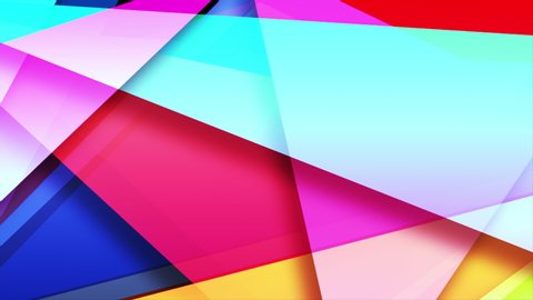 Crazy Layered Visual Background with Connect Colorful Design Elements. Geometrical Abstract Animation of Colored Glowing Forms. Multicolored Bright Neon Light for Art or Graphics Illustration Samples