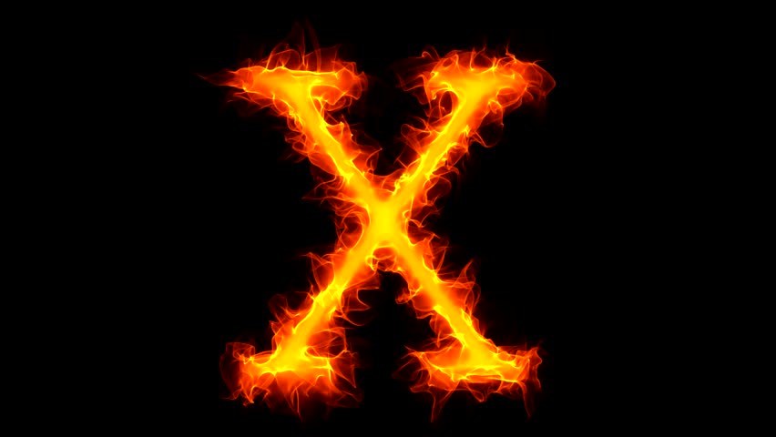 letter x on fire Stock Footage Video (100% Royalty-free) 1045036 ...