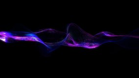 4K. Abstract loopable blue and violet wavy motion background. Concept of futuristic animation.
