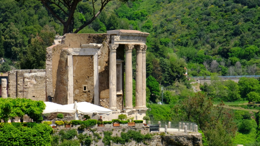 Rome local landmark of Tivoli Lazio region of Italy The Temple of Vesta of Circular Temple