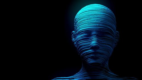 Artificial Intelligence Digital Technology Human Mind Person Face Fiction 3d Animation
