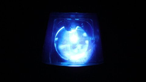 Blue flashing warning light / siren - Emergency services, Ambulance, Paramedic, Police rotating Beacon