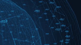 Blue Digital Globe animation. Data analytic statistics. Particle Connections are flowing around sphere. Global Network concept. Artificial Technology, AI tech clip. Information technology 4K footage - Powered by Shutterstock - Get 15% off with code: PIKWIZARD15