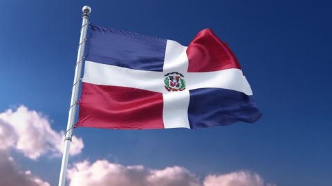 flag Dominican Republic DO 4k loop