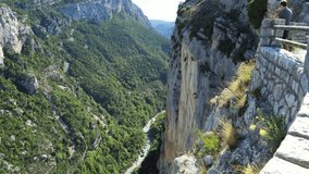 The magnificent rocks over the canyon and river Verdon. National park Merkantur, Provence, France