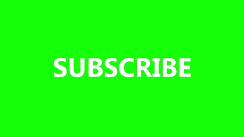 Subscribe Animation White Text Greenscreen Background Stock Footage ...