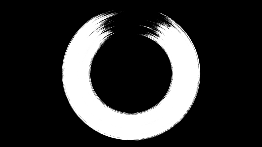 Abstract brushstroke with 8 variations of brush types for video alpha channel masking effect