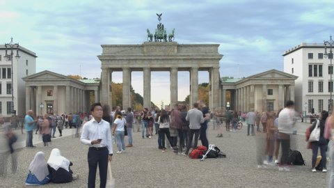 Berlin Brandenburger Gate Hyperlapse Timelapse Brandenburger Tor