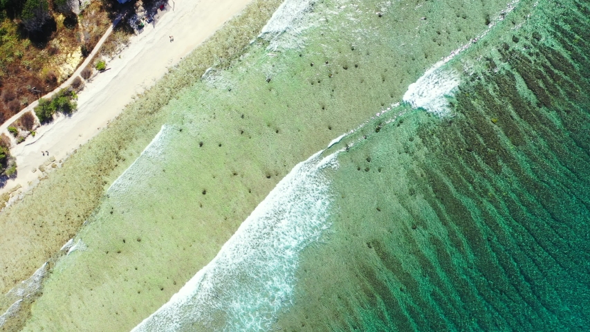 Waves On Tropical Beach In Summer. Sandy Beach background