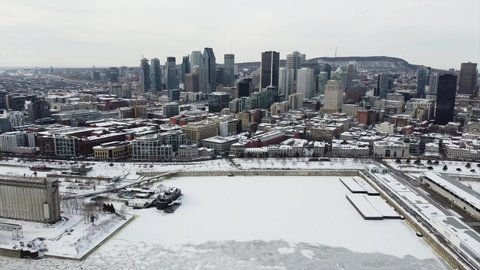 Montreal Canada cold winter Cityscape 