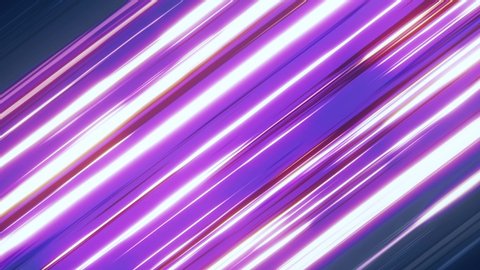 Blue Diagonal Anime Speed Lines. Fast speed neon glowing flashing lines streaks in purple pink and cool blue color