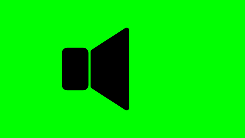Animation of  speaker volume icon. Speaker  volume symbol on  green background 4K video love sign. Royalty-Free Stock Footage #1045263943