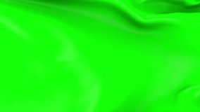 Photo realistic slow motion 4KHD Green Color flag waving in the wind. Seamless loop animation with highly detailed fabric texture in 4K resolution.