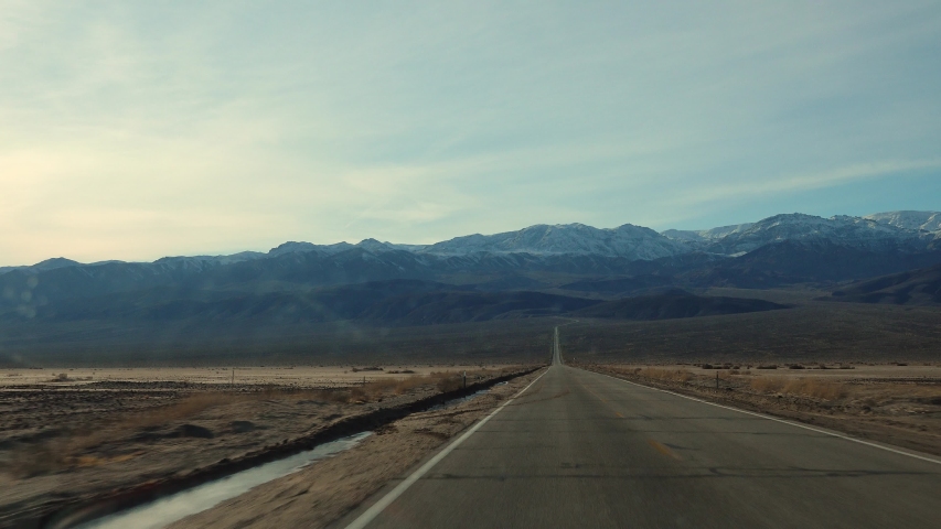 Road to a Horizon in Death Valley. USA
