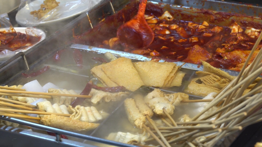 south-korea-street-food-local-oden-stock-footage-video-100-royalty