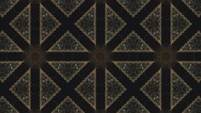 Poly Art Kaleidoscope  Geometric Fractal Starlish Brown Black Blue Orange background