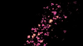 4k Confetti explosion. Falling pink hearts particles. Valentines day wallpaper. Isolated on black background. - Powered by Shutterstock - Get 15% off with code: PIKWIZARD15