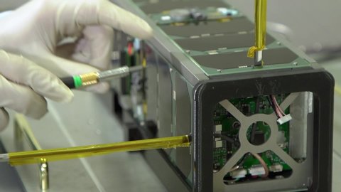 space microsatellite assembly and calibration process