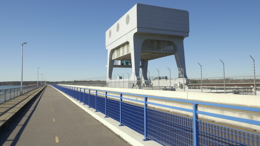 Motion video of the Kentucky Dam over the Tennessee River 4k