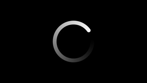Circle Loading icon loop out animation with dark background.
