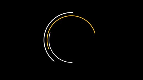 Circle animation shape elements pack with a black background.