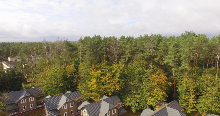 houses in the forest cottage.recreation center in the forest